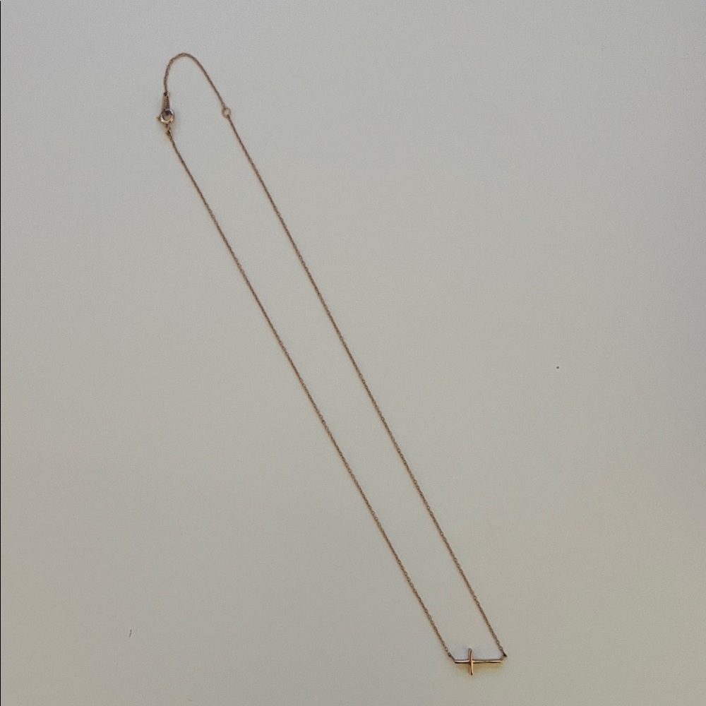 Elegant Rose Gold Cross Necklace